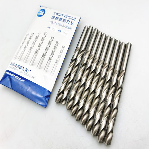 常州万绥 钻头直柄麻花钻白钻W6542全磨制高速钢直柄钻1-14mm含税