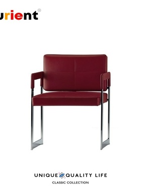 Furient创意设计师家具 leather chair休闲椅 会客接待洽谈椅