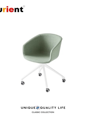 Furient设计师家具 basket chair/篮子椅 进口布艺带滑轮休闲椅