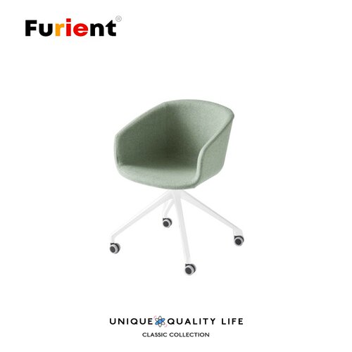 Furient设计师家具 basket chair/篮子椅 进口布艺带滑轮休闲椅