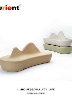 Furient创意设计师家具 BDlove bench山峰长凳 玻璃钢户外休闲凳