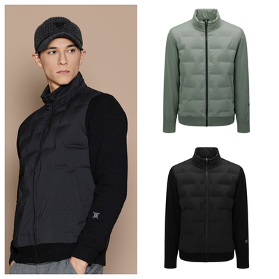 韩国正品代购 26年ANEW高尔夫SS男士立领拼接鹅绒外套AGFWMDJ20