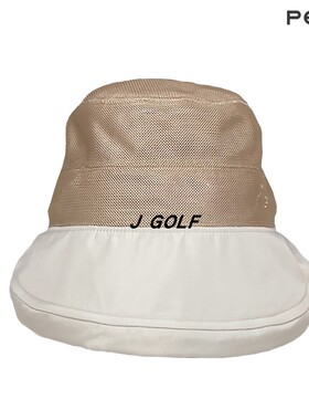 韩国PERA高尔夫百搭男女防晒透气蝴蝶结遮阳帽太阳帽折边帽无顶帽
