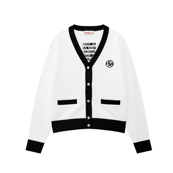 韩国代购UTAA 高尔夫球服25年FW女士V领毛衣针织开衫UE3KCF173