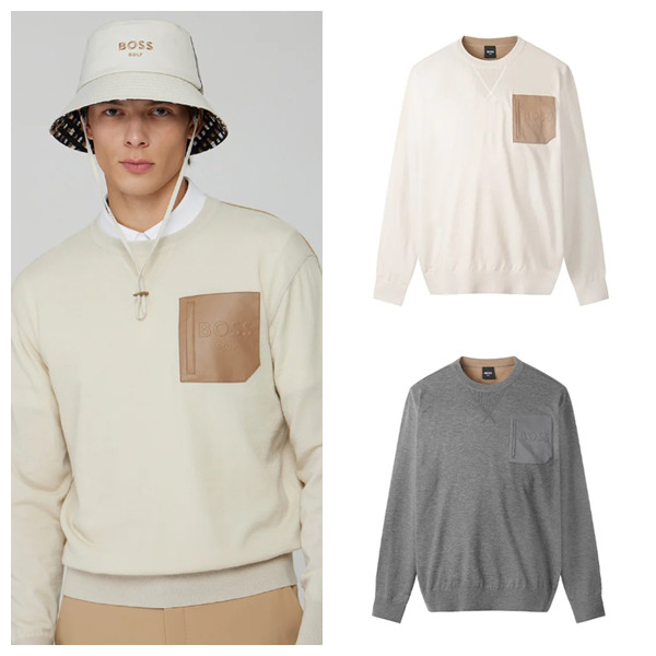 韩国代购26年SS高尔夫 BOSSGOLF男士圆领针织衫毛衣BJFTM411212,运动/瑜伽/健身/球迷用品,高尔夫上装,淘宝优惠券,粉丝福利购,淘宝优惠卷