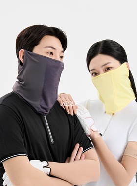 韩国BLCA男女同款高尔夫防晒透气速干挂耳面纱护颈防晒面罩