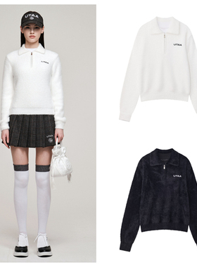 韩国代购UTAA 高尔夫球服26年SS女士翻领毛衣上衣保暖UE4KTF420