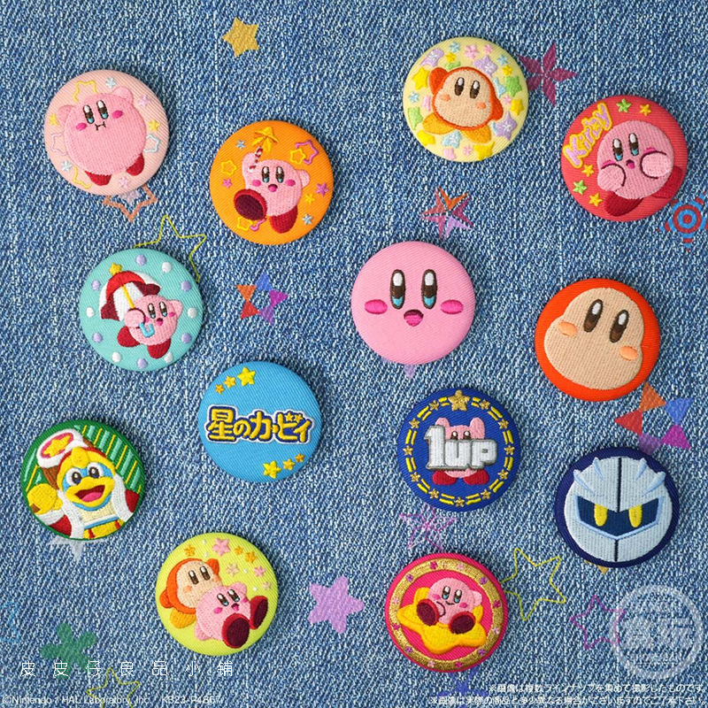 3件包邮 日本BANDAI万代CAN BADGE COLLECTION星之卡比刺绣徽章