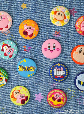 3件包邮 日本BANDAI万代CAN BADGE COLLECTION星之卡比刺绣徽章