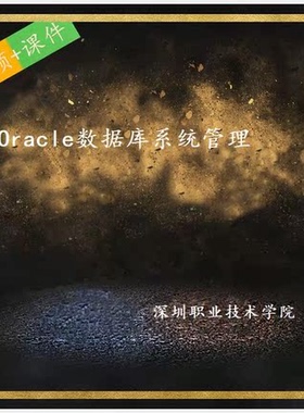深圳职院 沈翠新 Oracle数据库系统管理PPT教学课件 视频教程讲解