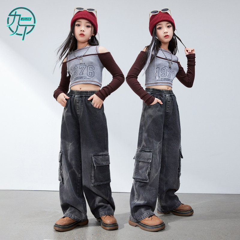 女童洋气爵士舞街舞演出服走秀服