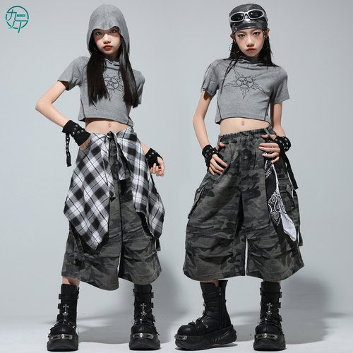女童连帽上衣jazz爵士舞街舞潮服
