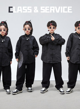 儿童中国风街舞走秀服演出服唐装