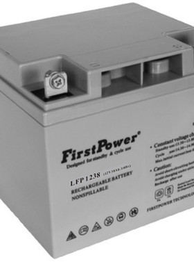 FirstPower一电LFP12380蓄电池 12V38AH太阳能ups专用蓄电池 包邮