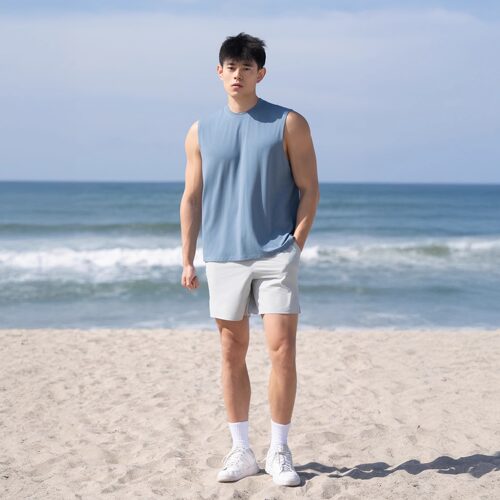 青春流行新品速干弹力运动背心
