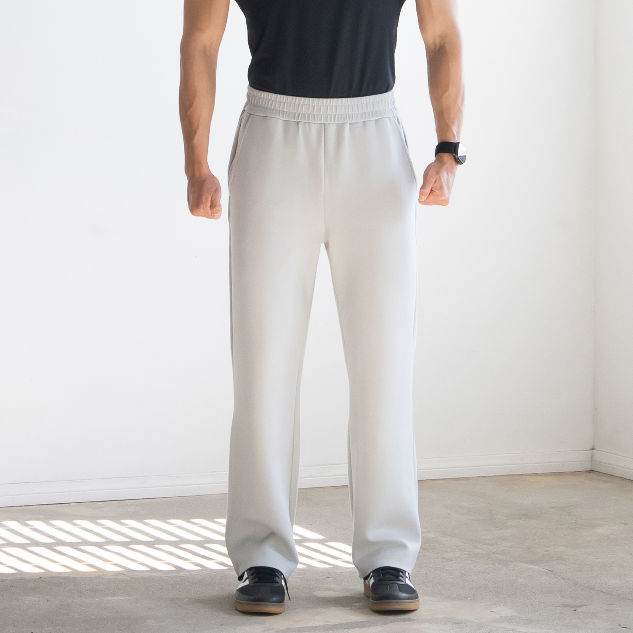 DRIOTOPIA2025秋冬新品空气层直筒裤男垂感弹力运动裤宽松长裤