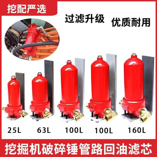 挖掘机破碎锤管路回油滤芯挖机炮头炮管滤芯分配阀液压油管过滤器