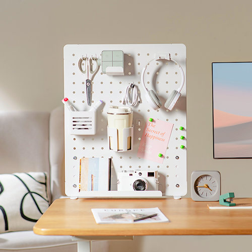 日本SANWA大尺寸稳固扩充架洞洞面板置物神器电脑鼠标键盘皆可收