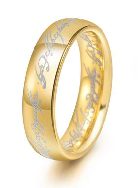 金包银18k黄金色魔戒戒指