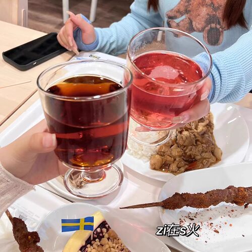 宜家欧式高脚杯冰淇淋酸奶杯甜酒