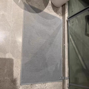 浴室地垫灰色吸水家用厕所地毯门垫40x60cm宜家国内代购 芬特森
