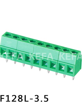螺钉式PCB接线端子 KF128L-3.5 间距3.5MM 极数2P/3P 可拼接低位