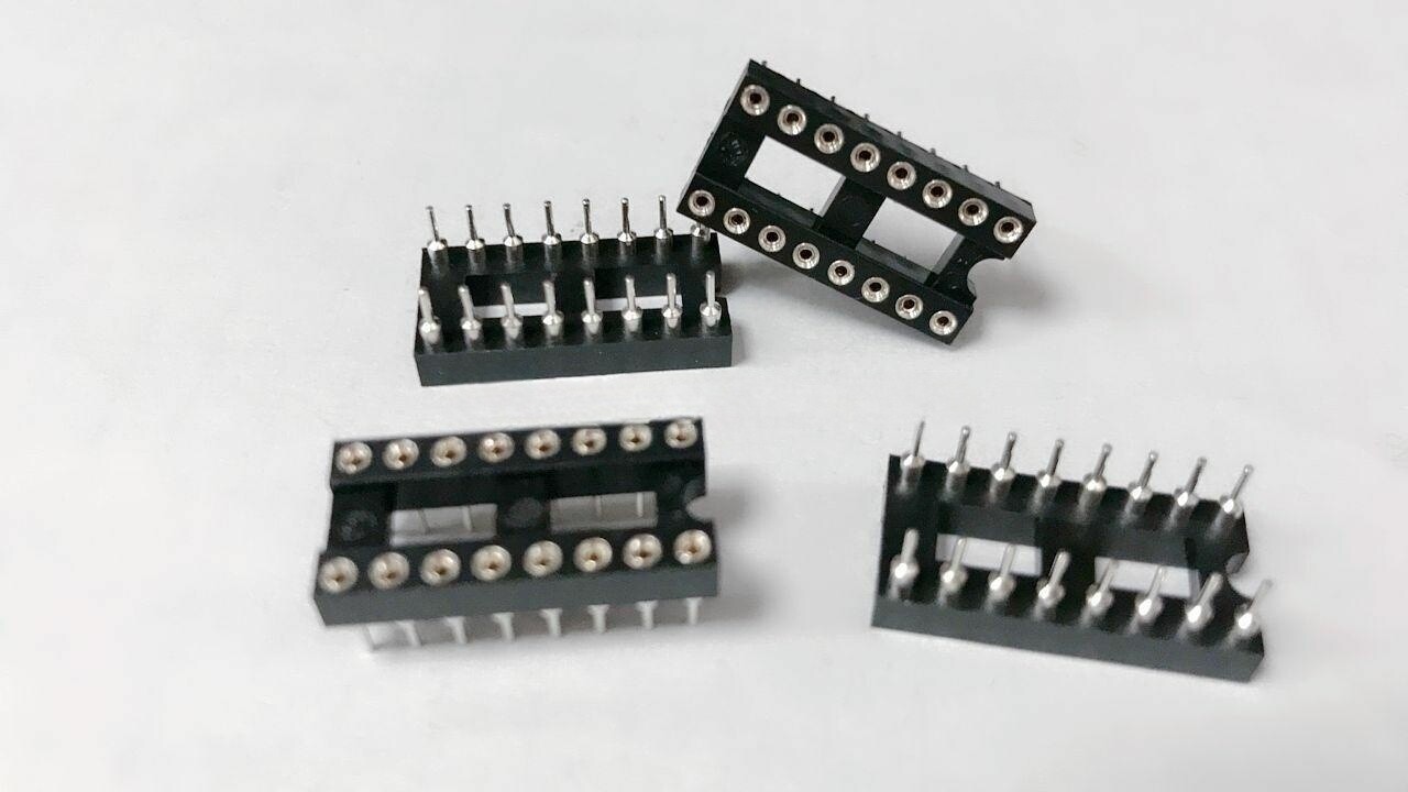 圆孔 IC 插座 16P 2*8 30个/条 厂家直销