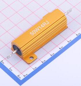 HoRX-50W-14R-5%  铝壳/瓷管电阻 14Ω ±5% 50W  封装：螺栓安装