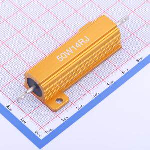 HoRX-50W-14R-5%  铝壳/瓷管电阻 14Ω ±5% 50W  封装：螺栓安装