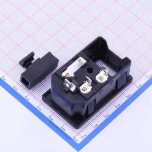 AC电源连接器S-03F-12S-4-1.5 两件套 AC插座三合一卡式插座1.5厚