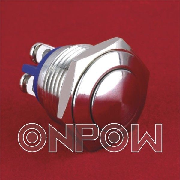 ONPOW中国红波按钮GQ19SB-10/S系列超短球型金属按钮不锈钢按键