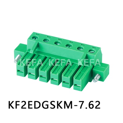 科发2EDGSKM间距7.62mm大功率插拔式PCB接线端子固定孔连接器