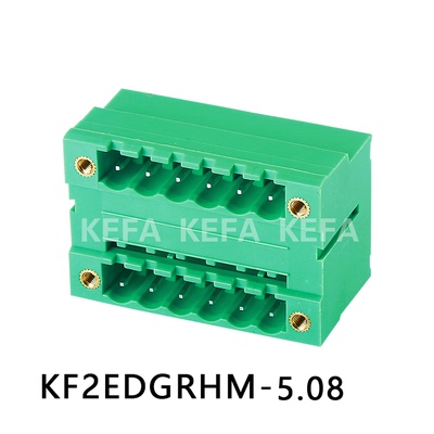 插拔式PCB接线端子 KF2EDGRHM-5.08 双层 带法兰 科发工厂直销