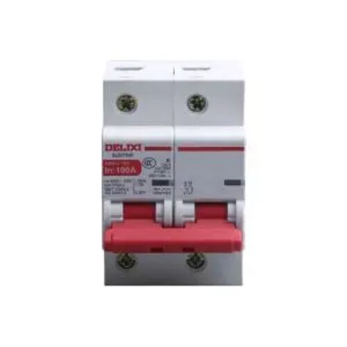 DELIXI德力西DZ47V1252D100大电流断路器DZ47v-125 2P li(D) 100A