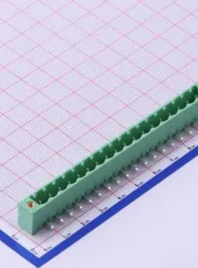 WJ2EDGRM-5.08-18P 插拔式5.08mm接线端子1x18P 弯插螺丝固定绿色