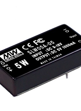 SLW05B-09 5W 18~36V输入 9V稳压单出明纬DC-DC电源