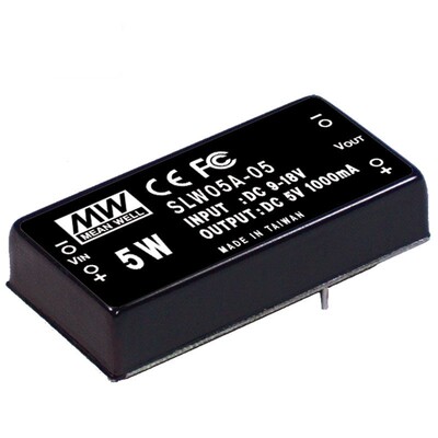 DKE10C-05 10W 36~72V 输入 ±5V 双路输出明纬DC-DC转换模块