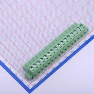 5.08mm接线端子螺钉固定1x16P每排P数16 16P插拔式 WJ2EDGKM 5.08