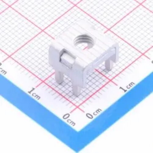 PCB焊接端子插板铆垫片 M5螺孔 焊脚4 电流60A 11x10x10.5mm