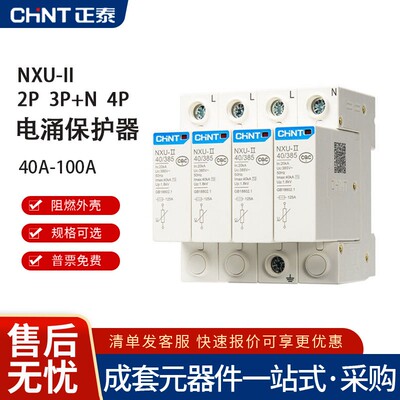 正泰浪涌保护器NXU-IIG 防雷器2P电涌防雷开关220V避雷防雷保护器
