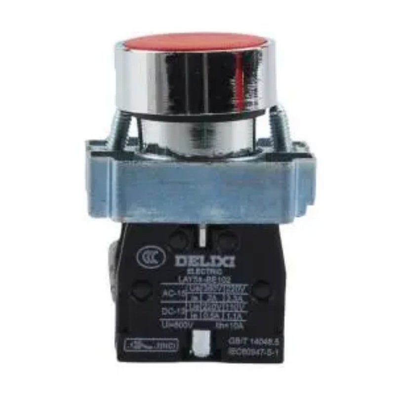 DELIXI(德力西)按钮开关 LAY5s-BA 红 1NC(标准型平钮) LAY5SBA42