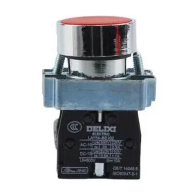 DELIXI(德力西)按钮开关 LAY5s-BA 红 1NC(标准型平钮) LAY5SBA42