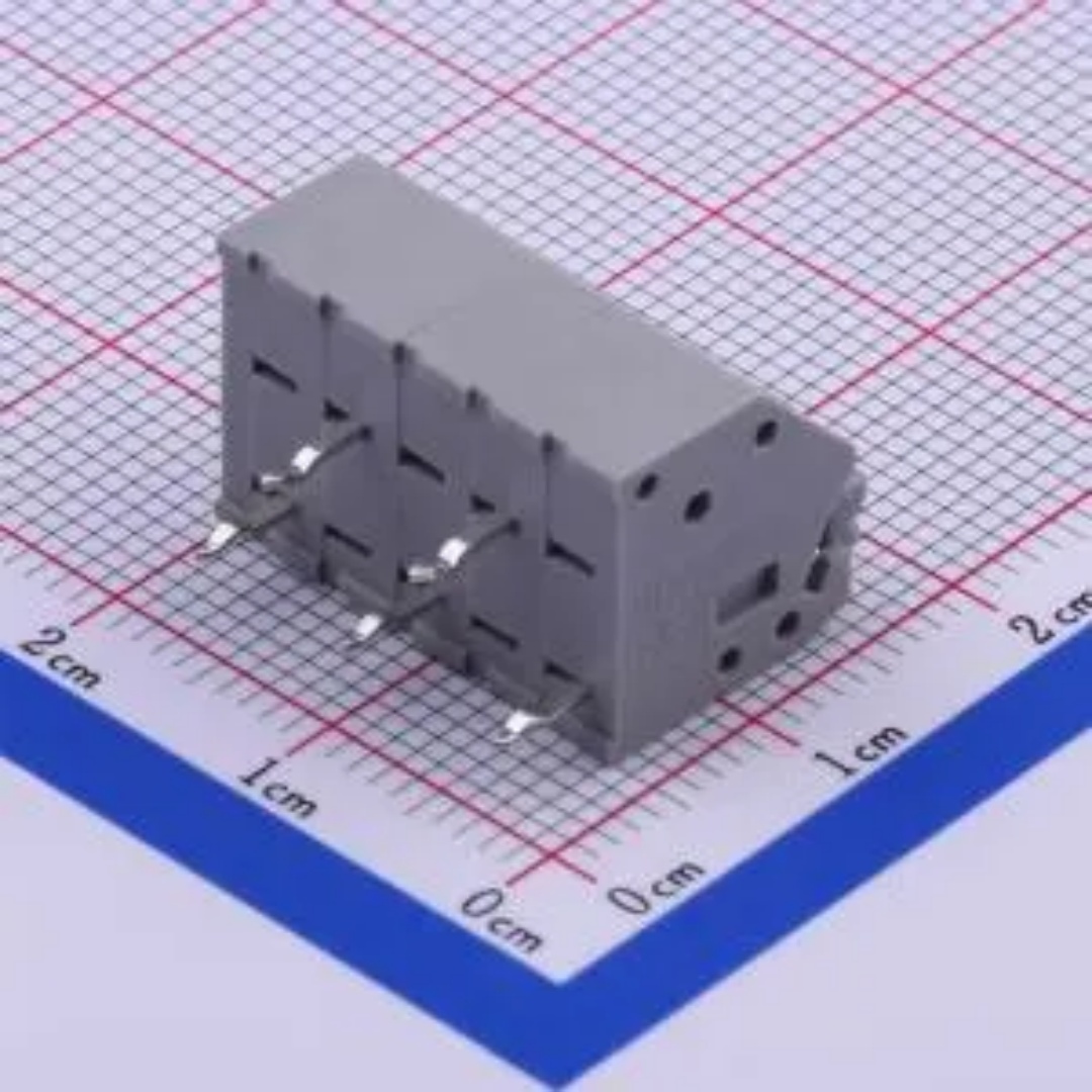 WJ250B-3.5-5P 弹簧式3.5mm交错脚 接线端子 直插 排数1 每排P数5