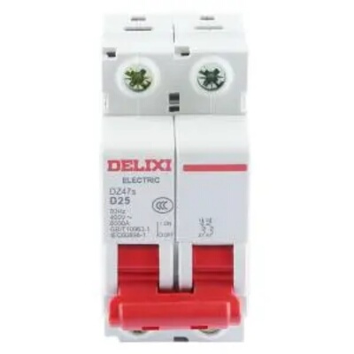 DELIXI(德力西) DZ47SN2D25 小型标准断路器 DZ47s D型 2P 25A