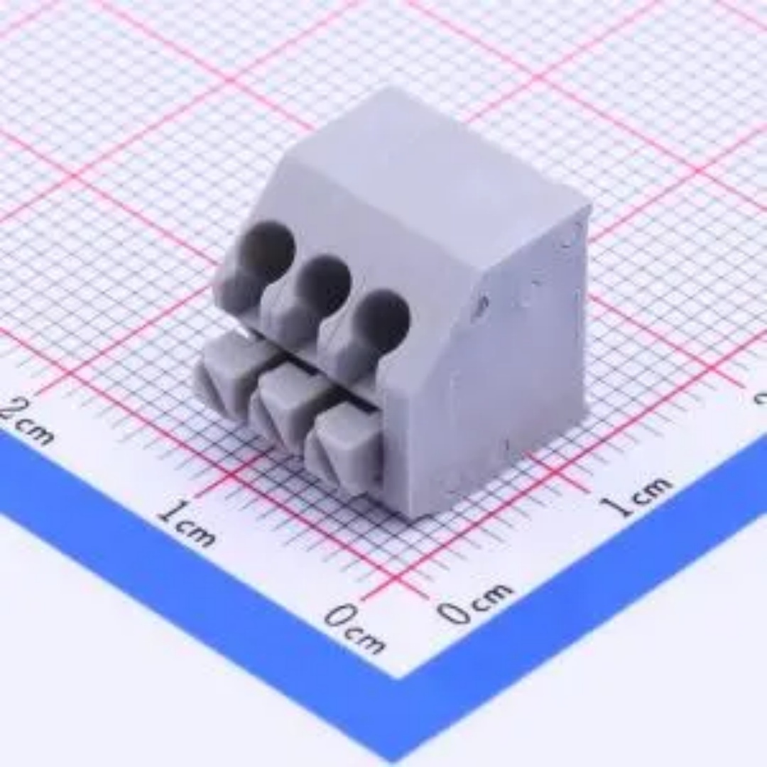 WJ250B-3.5-3P 弹簧式3.5mm交错脚 接线端子 直插 排数1 每排P数3