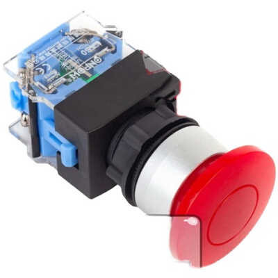 欧宝龙ONPOW红波开关蘑菇头LAS0-A3Y-11M自复/蘑菇钮停止按钮大头