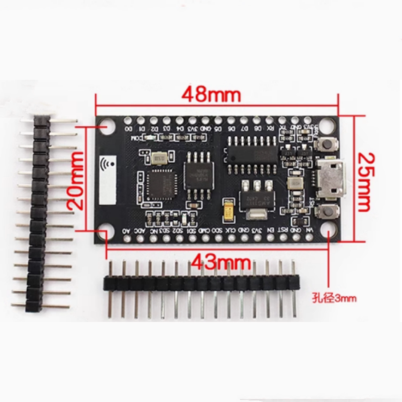 WIFI模块无线收发串口32开发板新款-CH340G-ESP826632M物联网模块