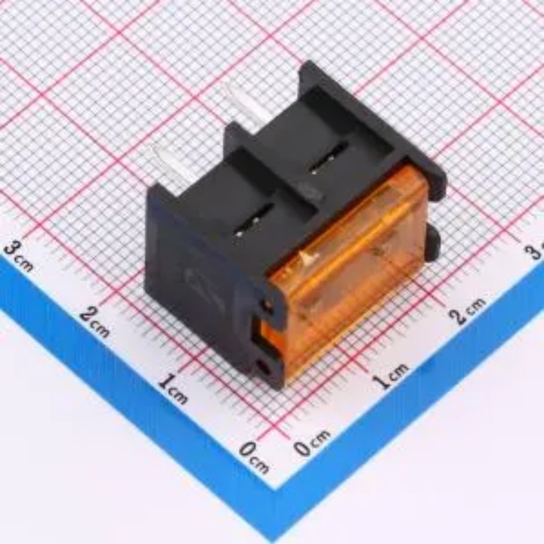 HB9500M-9.5-2P 栅栏式端子间距9.5mm接线端子1x2P直针边脚带盖板
