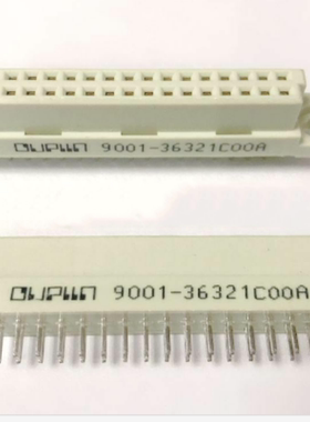 欧式插座 9001-36321COOA  232直孔 2*16P 母 180度 直脚