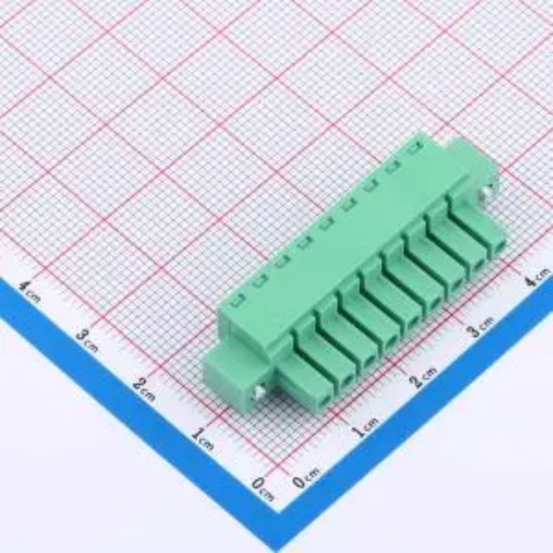 WJ15EDGKM-3.81-9P 插拔接线端子3.81mm带耳朵 1X9P 螺丝法兰固定